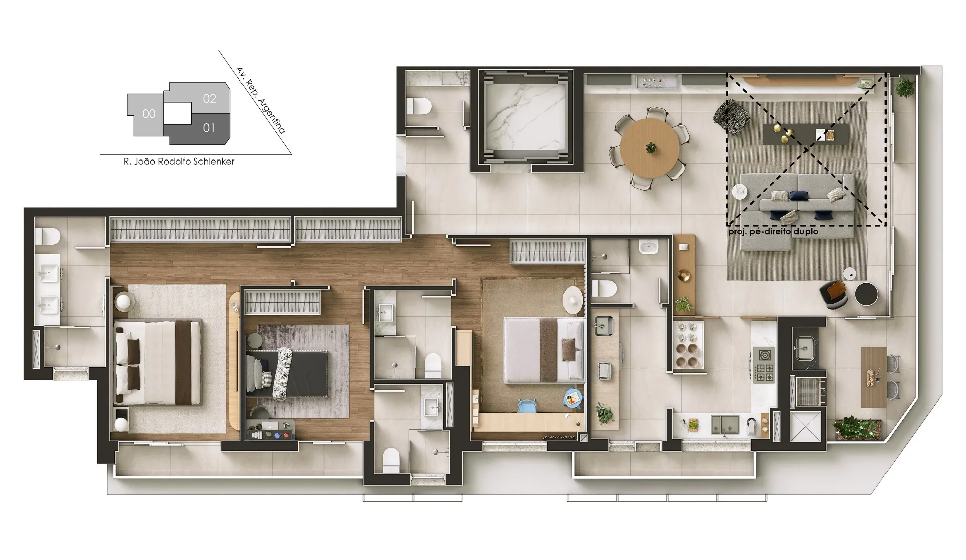 Apartamento de 3 Suítes à Venda no Edifício Cedrat | Água Verde Curitiba — foto 16