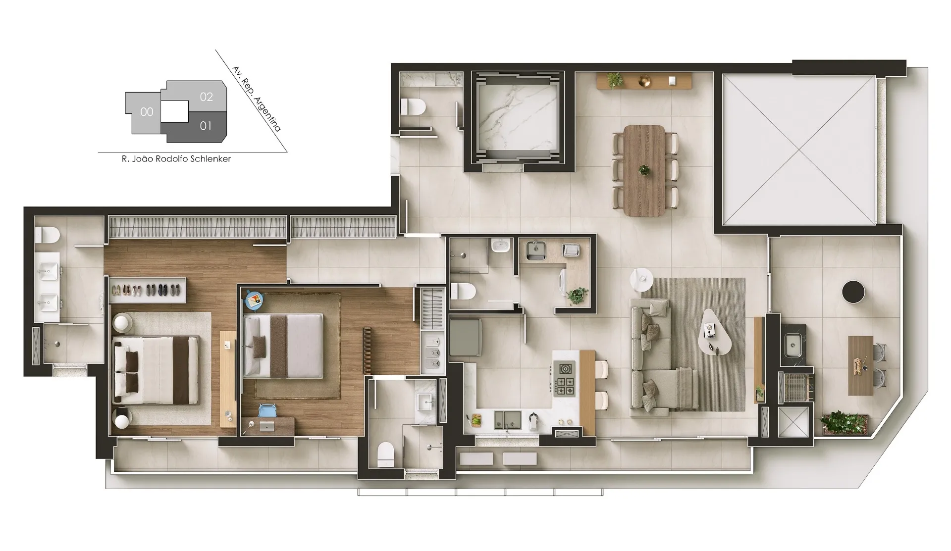 Apartamento de 3 Suítes à Venda no Edifício Cedrat | Água Verde Curitiba — foto 15