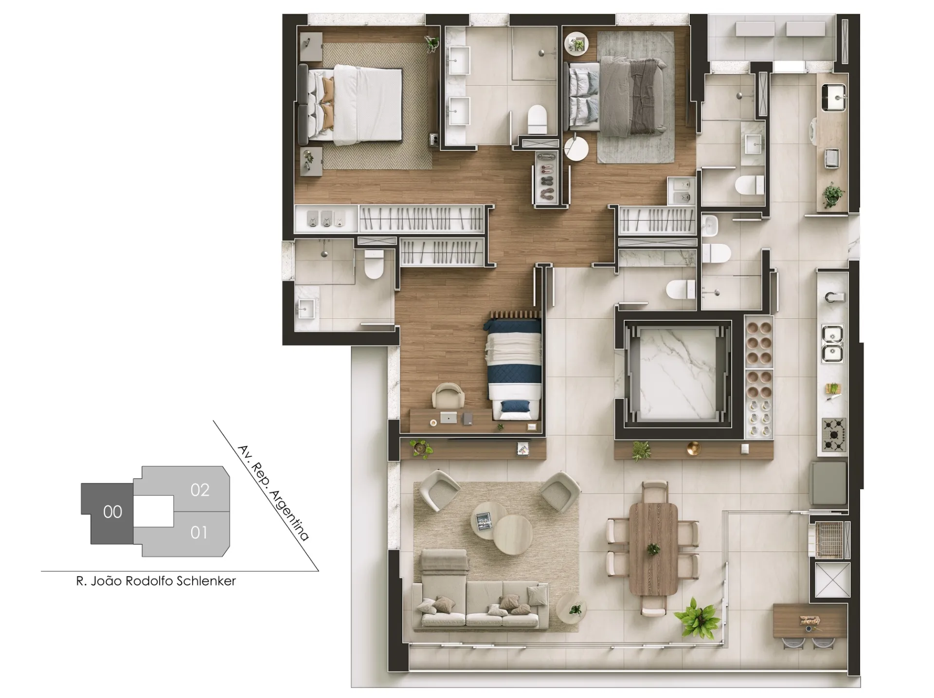 Apartamento de 3 Suítes à Venda no Edifício Cedrat | Água Verde Curitiba — foto 14