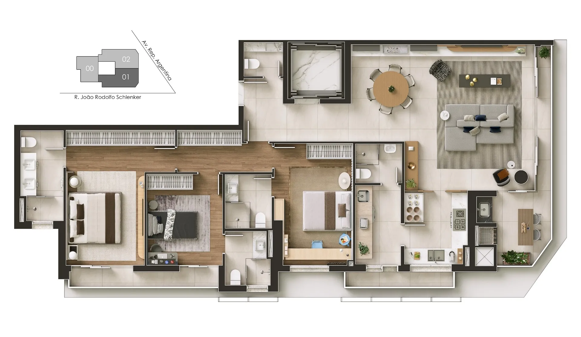Apartamento de 3 Suítes à Venda no Edifício Cedrat | Água Verde Curitiba — foto 17