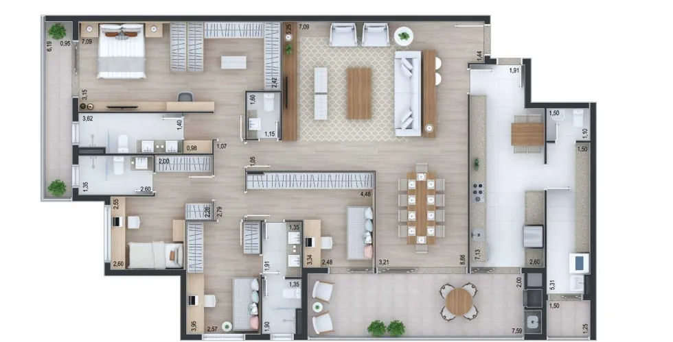 Apartamento de 3 Suítes à Venda no Condomínio Residencial Terrasse Nature | Santo Inácio Curitiba — foto 32