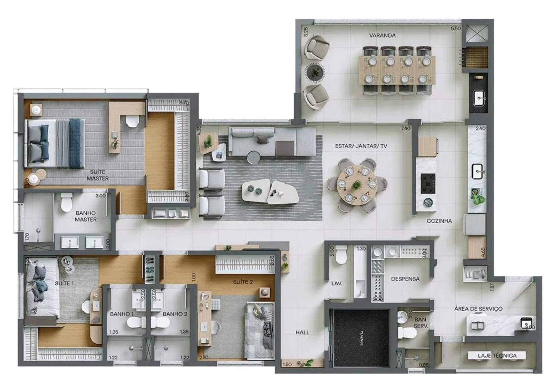 Apartamento de 3 Suítes à Venda no Edifício Átrio | Ecoville Curitiba — foto 14