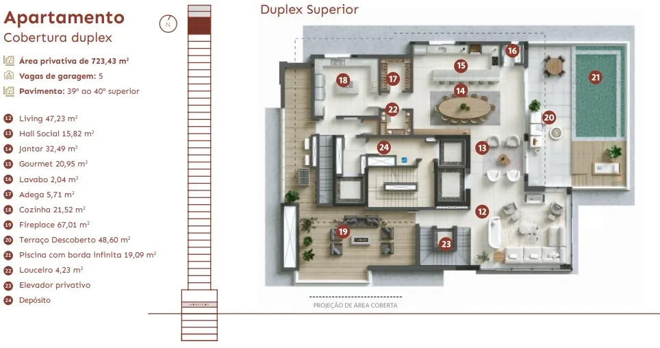 Apartamento com 4 Suítes à Venda no Edifício Gioia | Ecoville Curitiba — foto 22