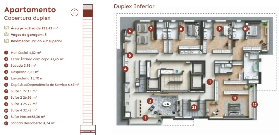 Apartamento com 4 Suítes à Venda no Edifício Gioia | Ecoville Curitiba — foto 21