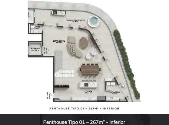 Cobertura Penthouse de 3 Suítes à Venda no Edifício Lemme | Água Curitiba — foto 38