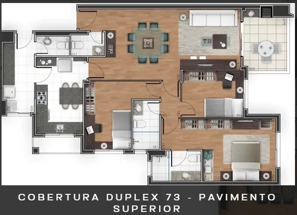 Cobertura de 3 Quartos no Residencial Terrasse Normandie | Juvevê Curitiba — foto 46