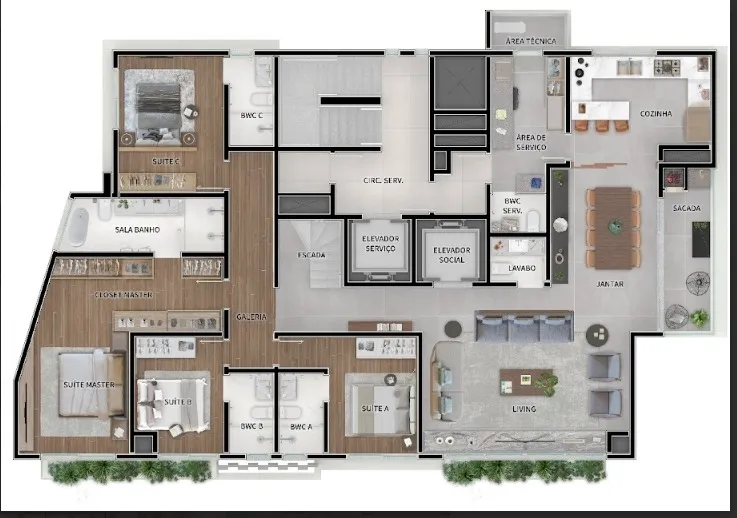 Cobertura Duplex de 4 Suítes à Venda no Edifício Greca Tower Residence | Água Verde Curitiba — foto 20