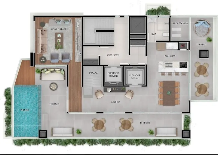 Cobertura Duplex de 4 Suítes à Venda no Edifício Greca Tower Residence | Água Verde Curitiba — foto 21