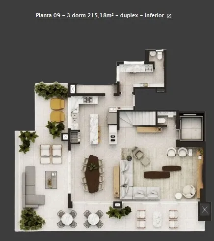 Cobertura Duplex de 3 Quartos à Venda no Edifício Blanc de Rouge | Juvevê Curitiba — foto 12