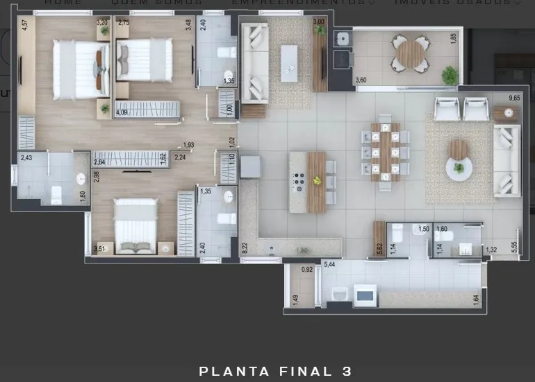 Apartamento de 3 suítes à Venda no Edifício Residencial Terrasse Accueillant | Juvevê Curitiba — foto 37