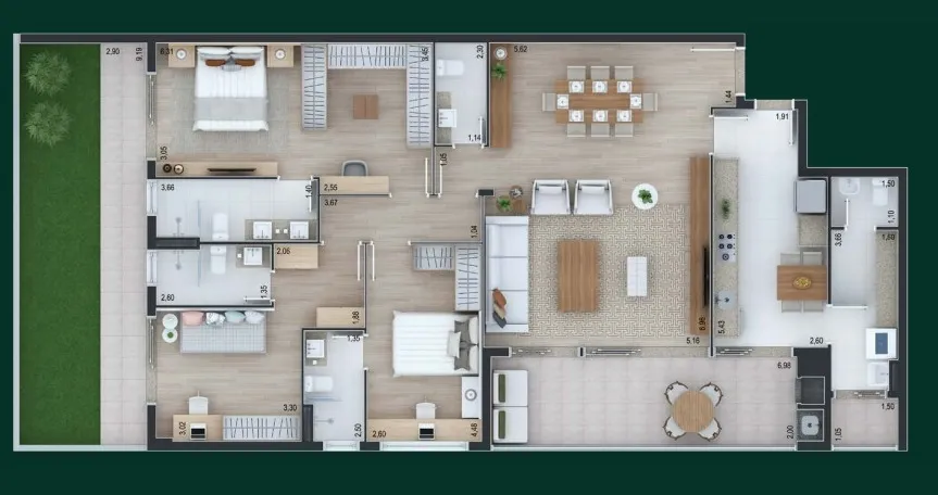 Apartamento Garden de 3 Suítes à Venda no Residencial Terrasse Nature | Santo Inácio Curitiba — foto 32